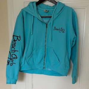 Comfort Colors Teal Beach Girls Hoodie